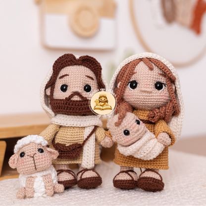 Coleção Nascimento de Jesus – 07 Amigurumis Bíblicos | 15cm